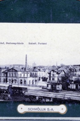 Ansicht Bahnhof, Postamt und Wiesenstraße