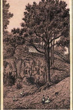 Lithographie der Bastei
