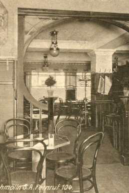 Gastzimmer im Kaffeehaus Albin Dorsch in der Mittelstraße