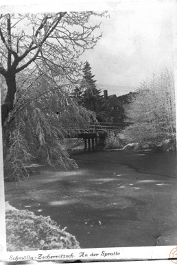 Zschernitzsch, Brücke, Winterlandschaft