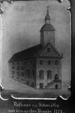 Zeichung des Rathauses