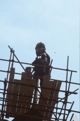 Demontage des Turmknopfes