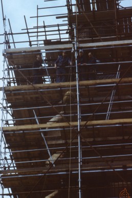 Abseilen des Turmknopfes