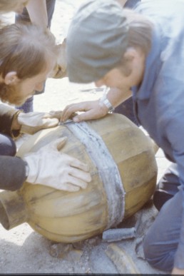 Öffnung des Turmknopfes