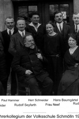 Lehrerkollegium der Volksschule (teilweise mit Namen)