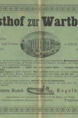 Anzeige Gasthof "Zur Wartburg"