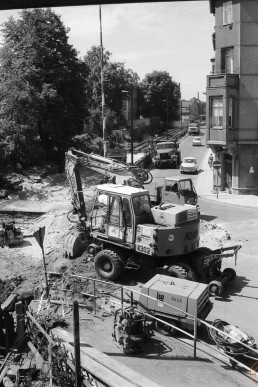 Baustelle der Bahn am Bahnübergang Schillerplatz