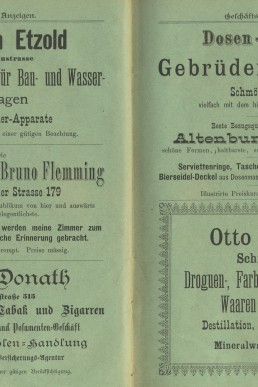 Anzeigen, verschiedene Geschäfte