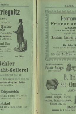 Anzeigen, verschiedene Geschäfte