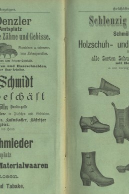 Anzeigen, verschiedene Geschäfte