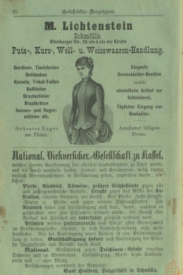 Anzeigen, verschiedene Geschäfte