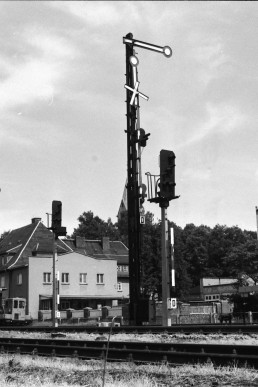 Bahngelände mit Blick in Richtung Post