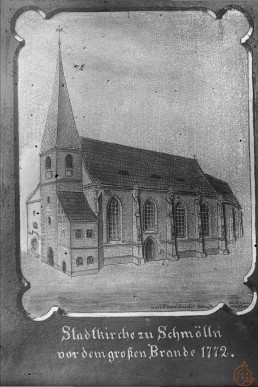 Stadtkirche vor dem großen Brand 1772