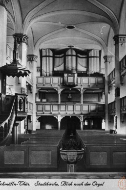 Stadtkirche St. Nicolai, Blick auf die  Jehmlich-Orgel