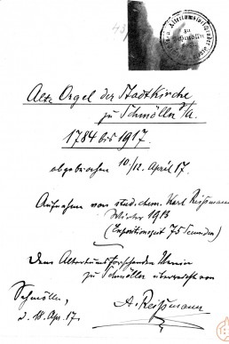 Alte Orgel in der Stadtkirche - Rückseite