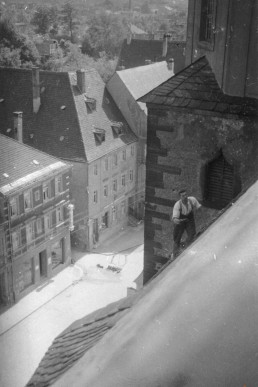 Dachdecker auf der Stadtkirche