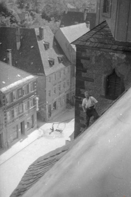 Dachdecker auf der Stadtkirche