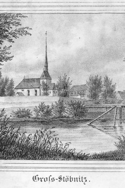 Lithografie von Großstöbnitz