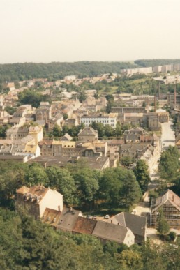 Blick vom Aussichtsturm in Richtung Heimstätte