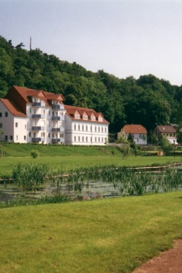 Blick vom Stadtparkt zur Ronneburger Straße (ehemalige Weihmühle)