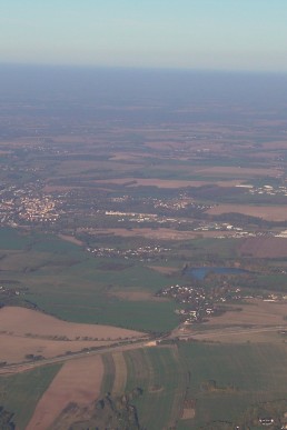 Blick auf Weißbach, Brandrübel, Selka und Schmölln (Luftaufnahme)
