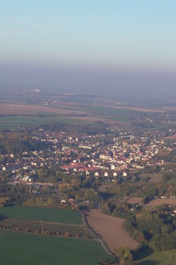 Blick  nach Schmölln (Luftaufnahme)