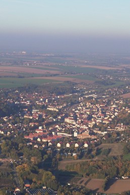 Blick auf Schmölln (Luftaufnahme)