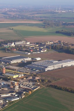 Blick auf Gewerbegebiet Crimmitschauer Straße (Luftaufnahme)