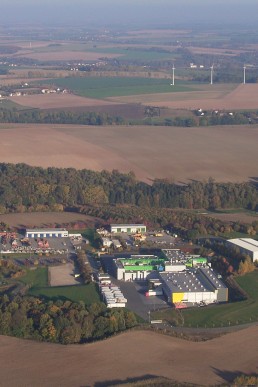 Blick auf Gewerbegebiet Crimmitschauer Straße (Luftaufnahme)