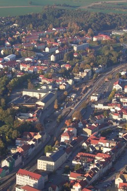 Blick auf Schmölln (Markt, Altenburger Straße) (Luftaufnahme)