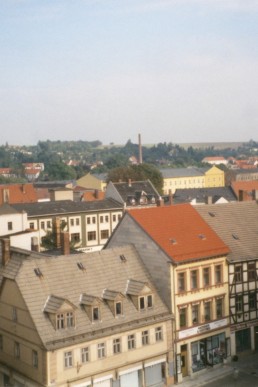 Blick vom Rathausturm in Richtung Pfarrgasse