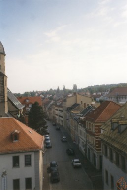 Blick vom Rathaus zur Gößnitzer Straße