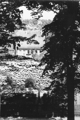 Blick vom Eichberg auf die Stadtmauer