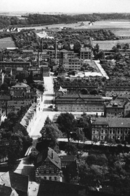 Blick vom Aussichtsturm auf Schmölln, westliche Stadt