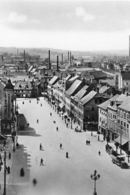 Blick vom Kirchturm auf den Marktplatz
