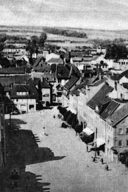 Blick vom Kirchturm auf den Marktplatz