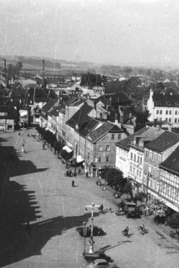 Blick vom Kirchturm auf den Marktplatz