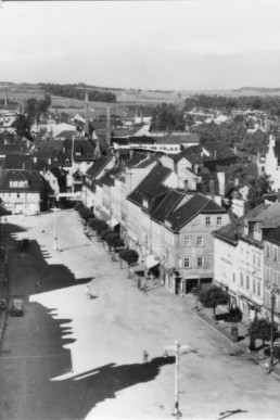 Blick vom Kirchturm auf den Marktplatz