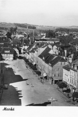 Blick vom Kirchturm auf den Marktplatz