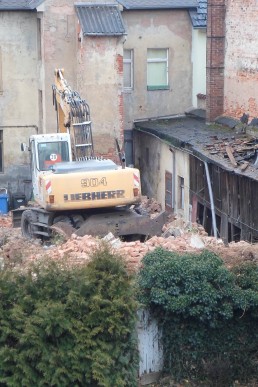 Abriss Knopffabrik Schulze&Hölke, Klugestrasse