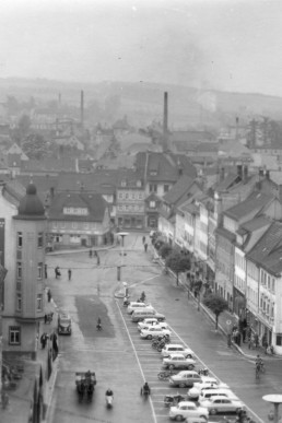 Blick vom Kirchturm auf den Marktplatz