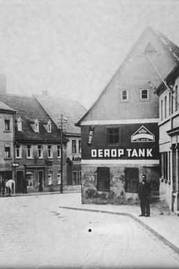 Ronneburger Straße mit Milchhalle