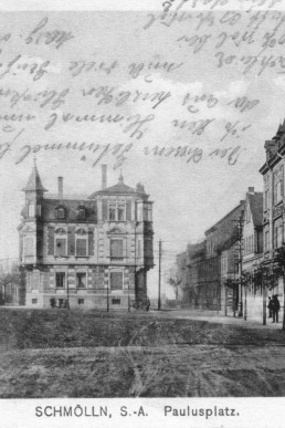 Postkarte vom Paulusplatz (beschrieben)