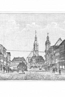 Holzschnitt vom Markt