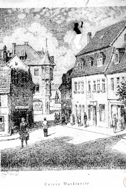 Zeichnung der unteren Marktseite