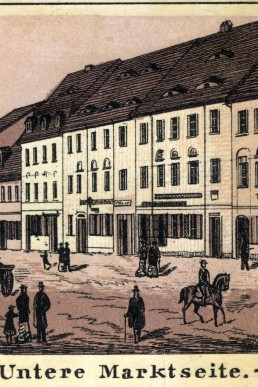 Zeichnung der unteren Marktseite