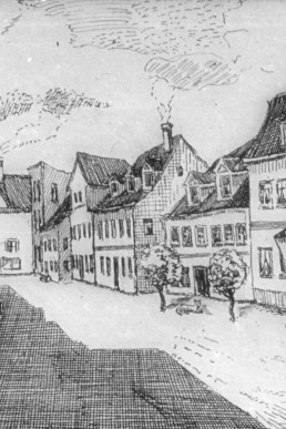 Federzeichnung Kirchplatz