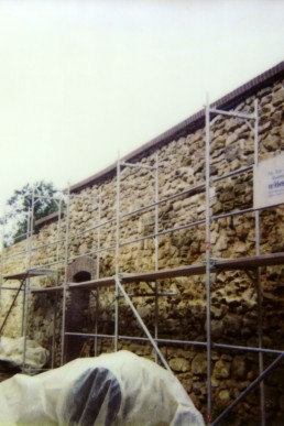 Stadtmauer während der Rekonstruktion