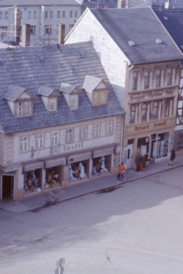 Blick vom Rathaus auf den Markt