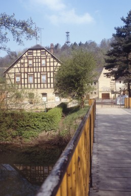 Brücke in der Grenzstraße, Knopfmuseum und Aussichtsturm